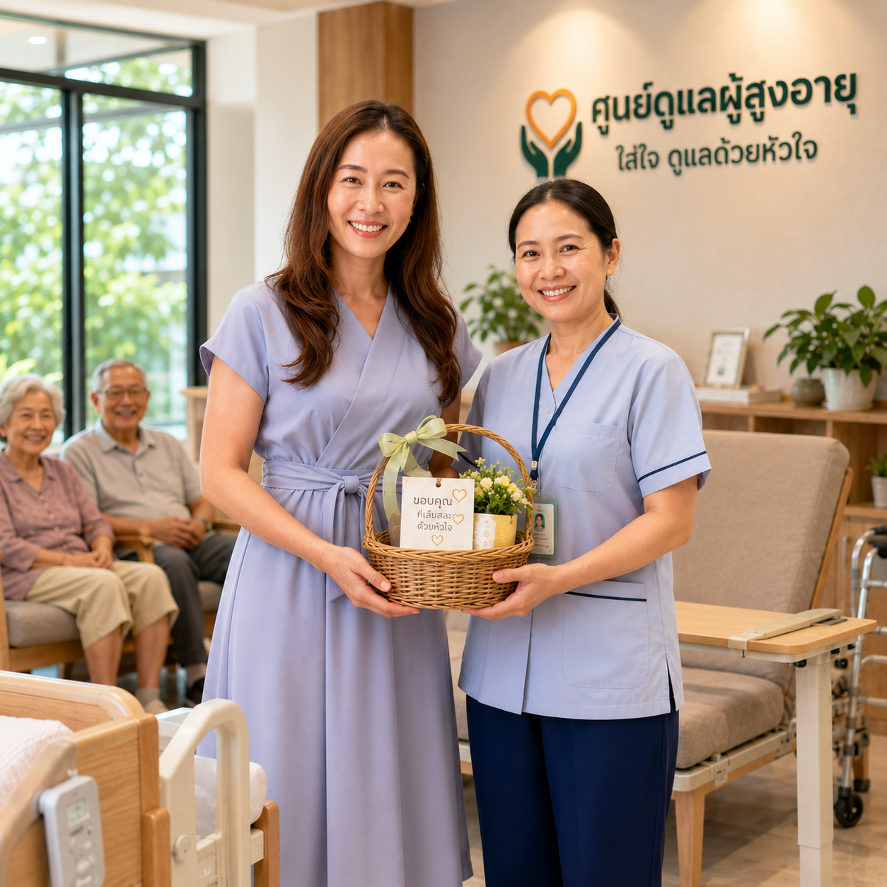 บริจาคของให้ศูนย์ดูแลผู้สูงอายุ