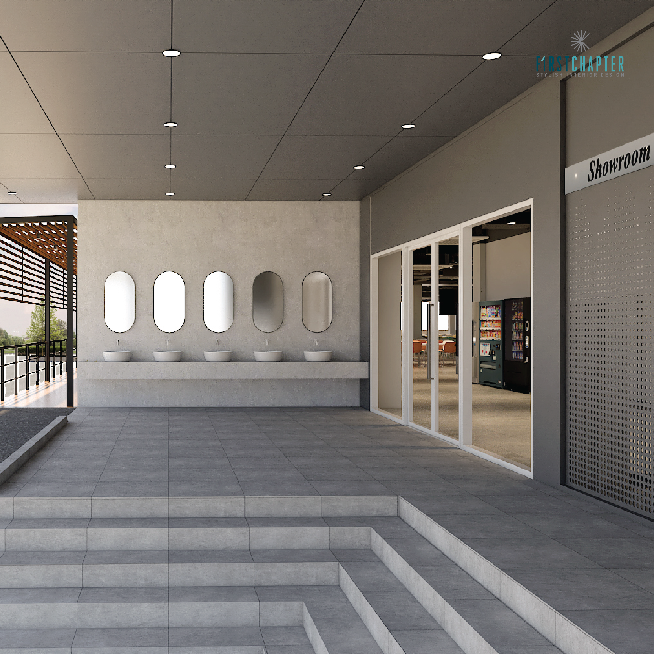 Mitsubishi Canteen — entrance corridor