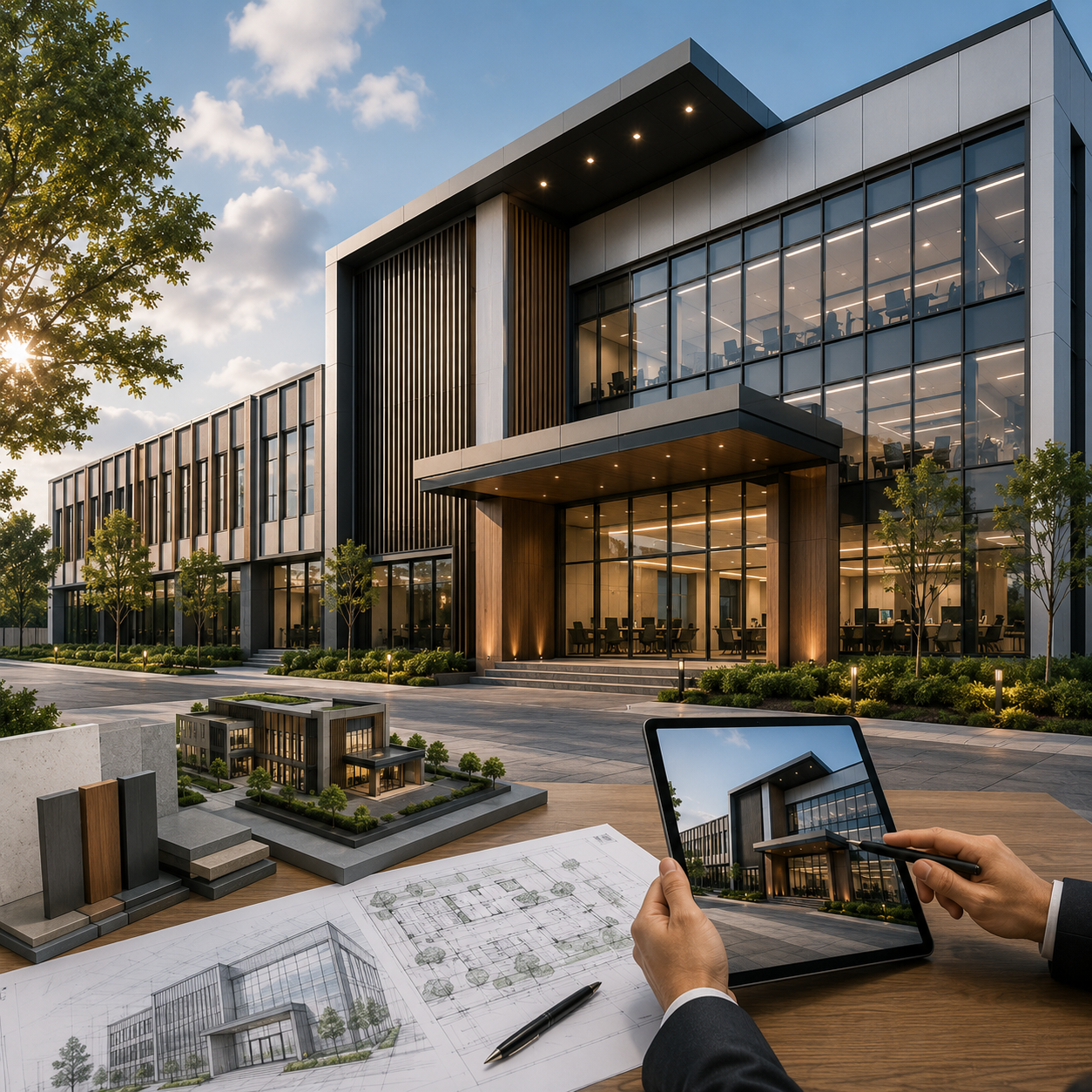 Modern facade — corporate building design
